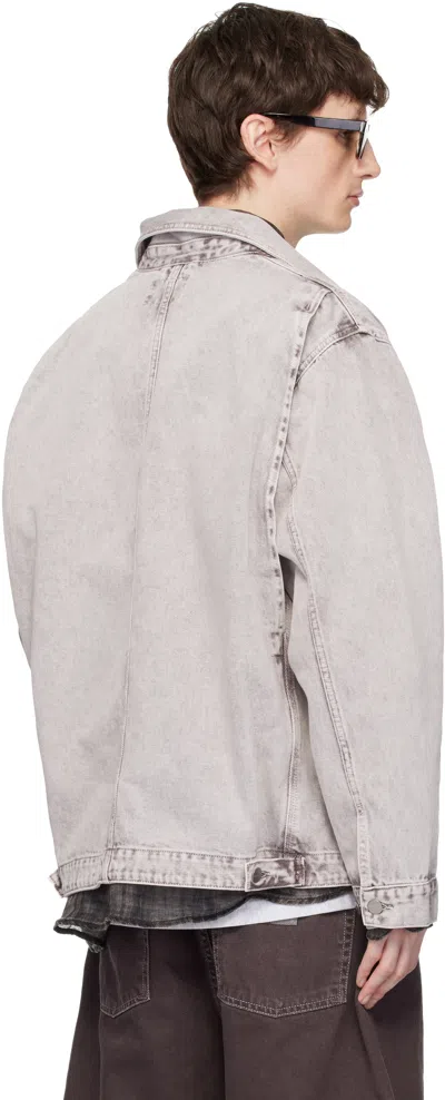 Carhartt Double Layer Front Jacket Collared Design In Gray