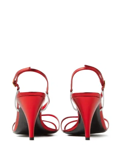 Versace Metallic Button Strap Sandals In Multi