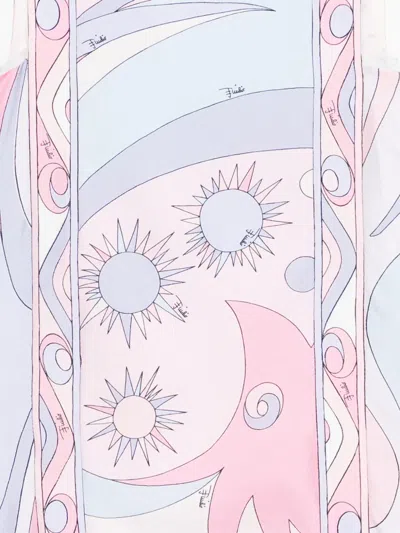 Pucci Junior Patterned Dress In Blue