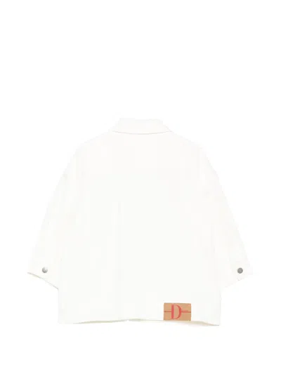 Douuod Pocket Button Jacket In White