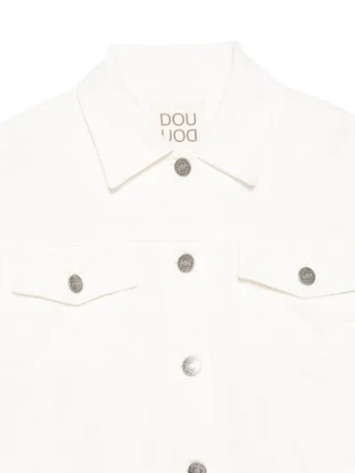 Douuod Pocket Button Jacket In White