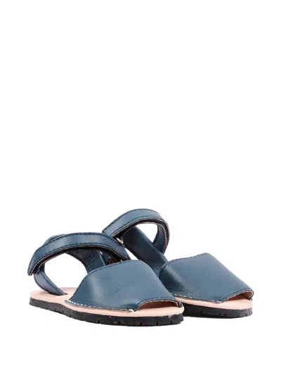 Pisamonas Strap Leather Sandals In Blue