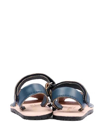 Pisamonas Strap Leather Sandals In Blue