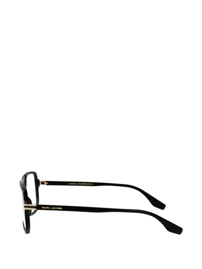 Marc Jacobs Browline Geometric-frame Glasses In Black