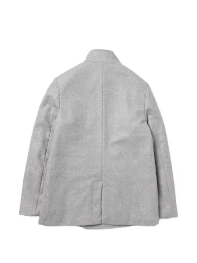 Fay Double-breasted Coat In Gray