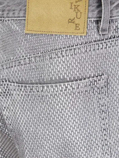 Haikure Textured Jeans In Silver