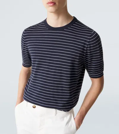 Kiton Cotton T-shirt In Blue
