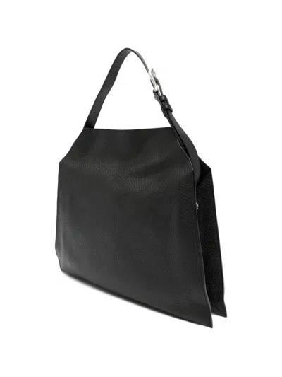 Orciani Medium Trinity Soft Shoulder Bag In Black