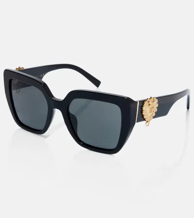 Dolce & Gabbana Devotion Square Sunglasses In Transparent