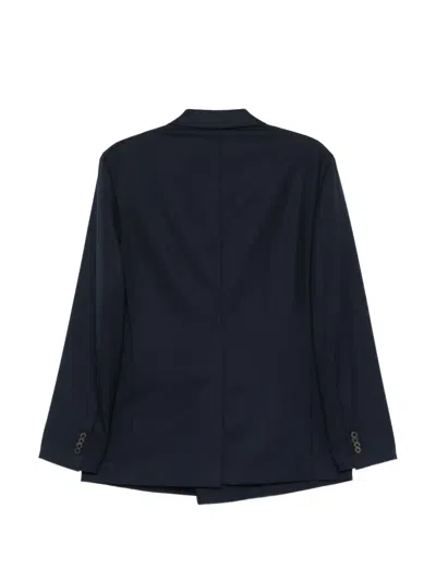 Corneliani Double-breasted Suit With Buttons In Blue