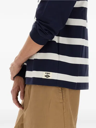 Umbro X Ymc Striped Patchwork T-shirt In Blue