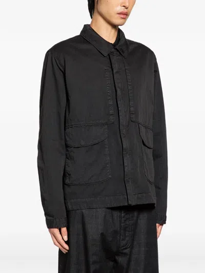 Massimo Osti Studio Flap-pocket Overshirt In Black