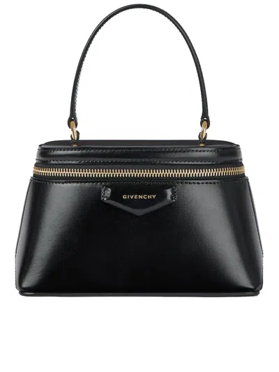 Givenchy Vanity Antigona Leather Handbag With Lettering Logo On The Front In Black