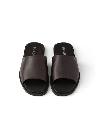 Prada Leather Slides