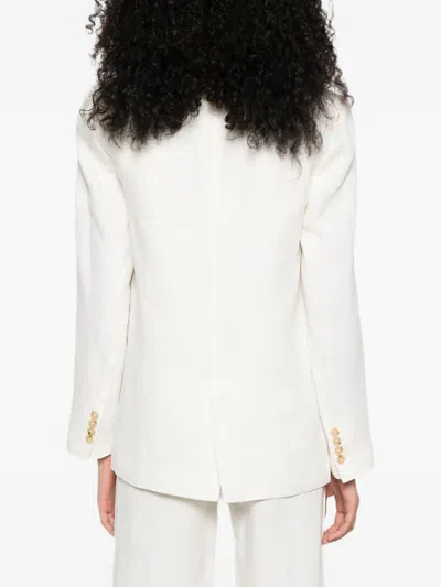 Forte Forte Notched-lapel Single-button Jacket In White