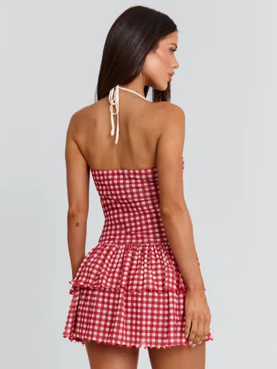 Outcast Lorena Mini Dress Red Gingham