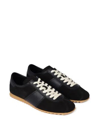 Sandro Low Top Running Sneakers In Black