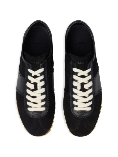 Sandro Low Top Running Sneakers In Black