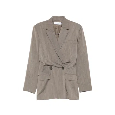 Iro Double-breasted Blazer In Neutral