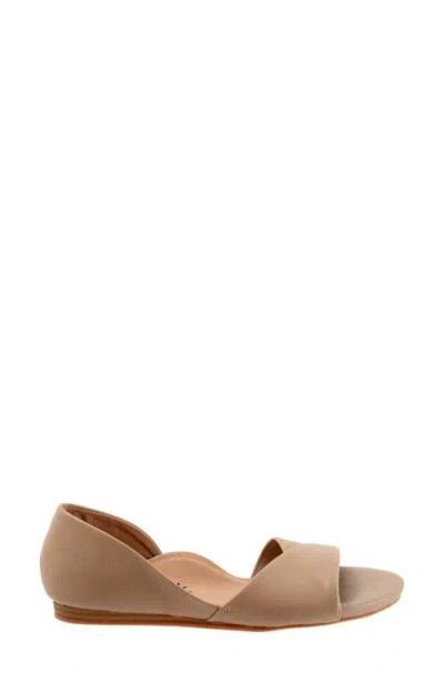 Softwalk Cypress Open Toe Flat In Sand