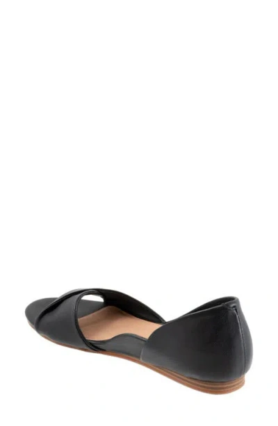 Softwalk Cypress Open Toe Flat In Black