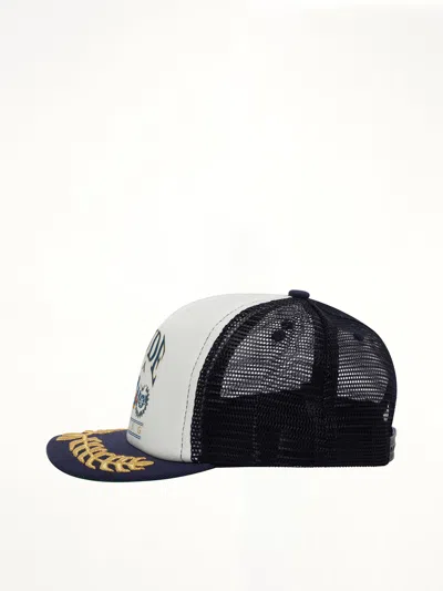 Rhude Usa Sailing Icon Trucker Hat In Blue