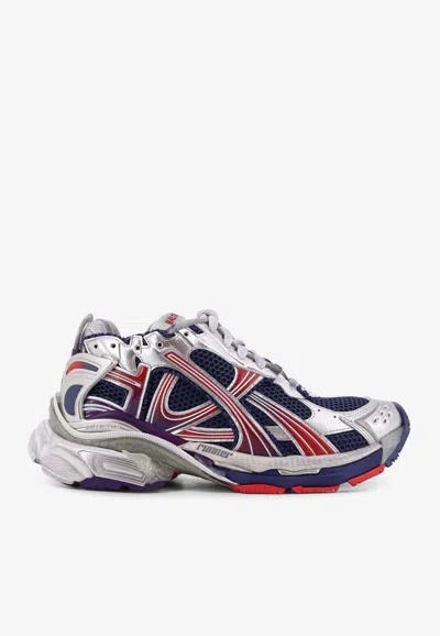 Balenciaga Mesh Panel Runner Sneakers Reflective Elements In Multi
