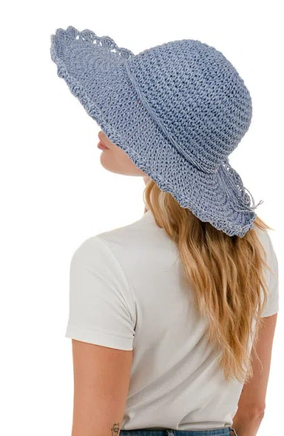 Marcus Adler Packable Straw Panama Hat In Blue