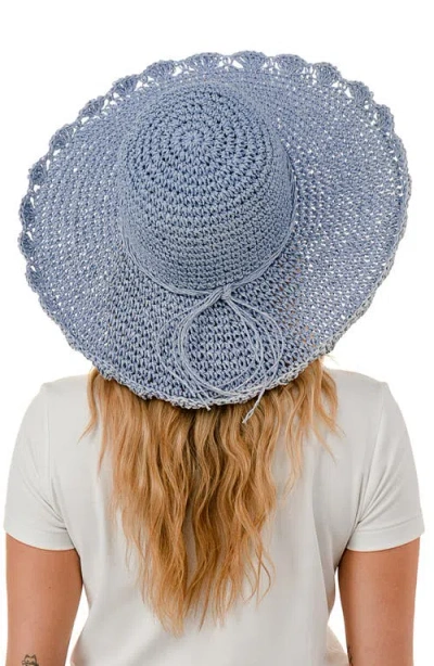 Marcus Adler Packable Straw Panama Hat In Blue