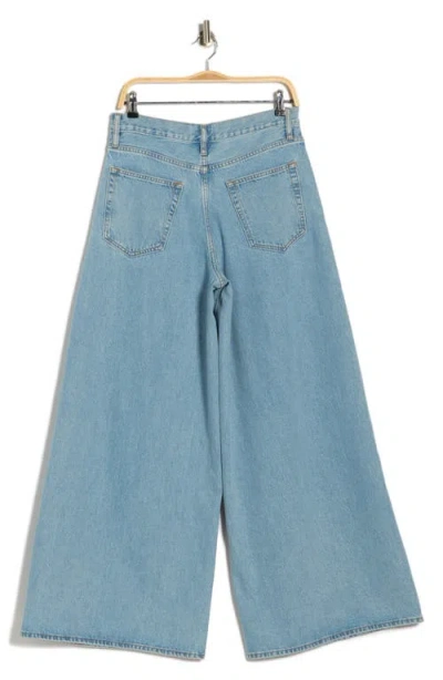 Frame The Drape High Waist Wide Leg Jeans In Blue