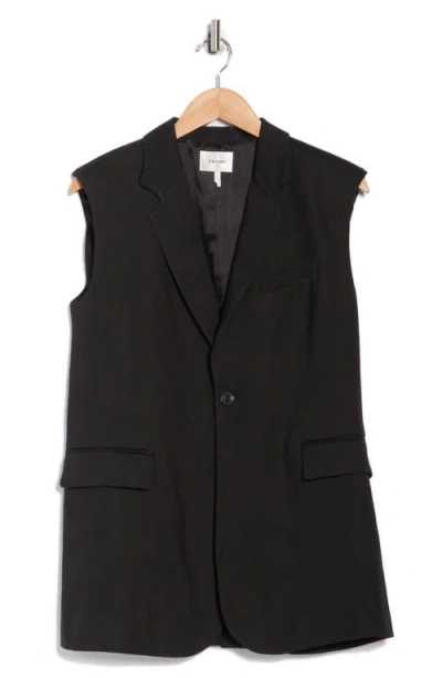 Frame Oversize Vest In Black