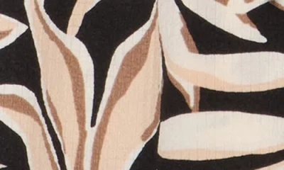 Renee C Leaf Print Top In Multi