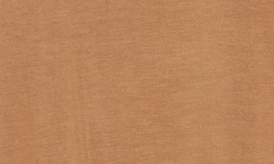 Renee C Solid Scrunched Sleeve Top In Brown