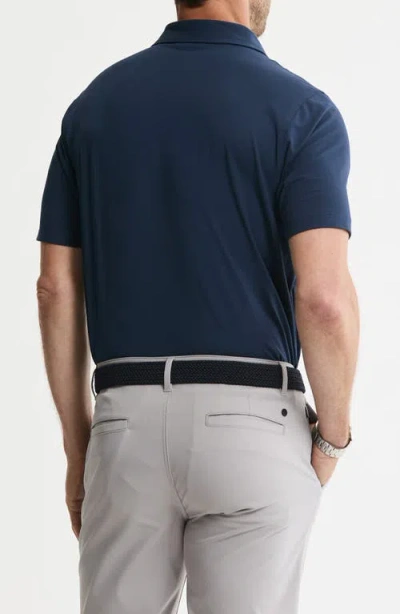 Jachs Performance Stripe Polo In Blue