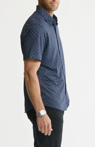 Jachs Performance Tech Button-up Shirt In Blue