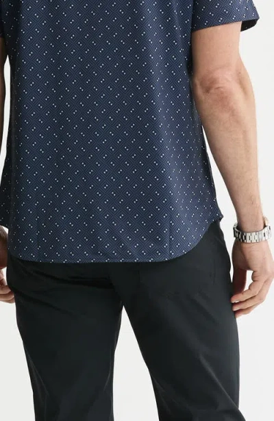 Jachs Performance Tech Button-up Shirt In Blue