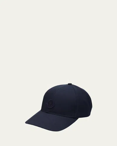 Moncler Embroidered Logo Patch Adjustable Baseball Cap In Blue
