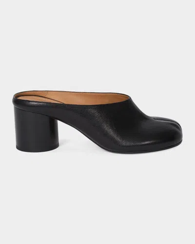 Maison Margiela Mule Tabi In Pelle In Black