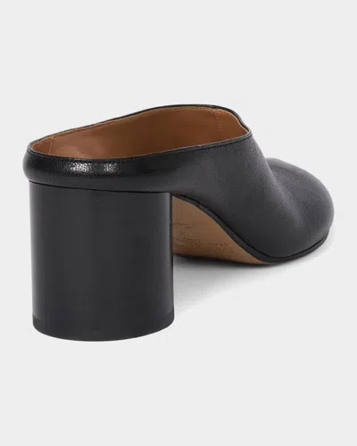 Maison Margiela Mule Tabi In Pelle In Black