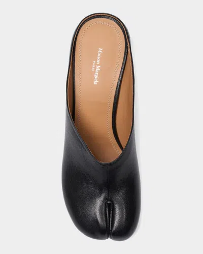 Maison Margiela Mule Tabi In Pelle In Black