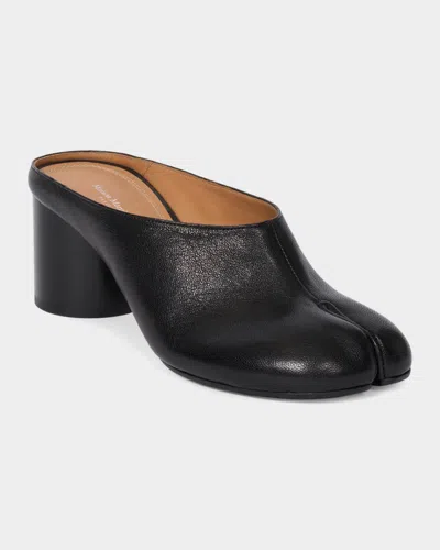 Maison Margiela Mule Tabi In Pelle In Black