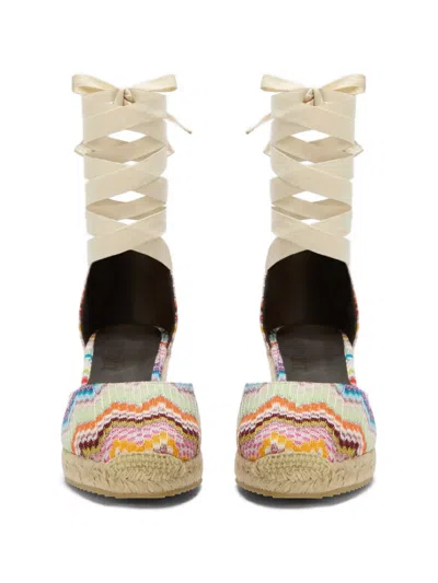 Missoni Eva 60 Striped Woven Espadrilles Sandals In Multi