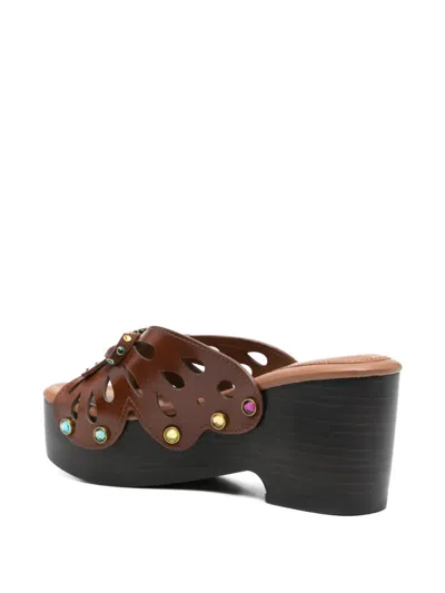 Kurt Geiger Bufferfly Embellished Sandals In Multi