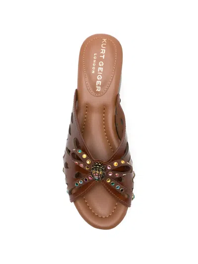 Kurt Geiger Bufferfly Embellished Sandals In Multi