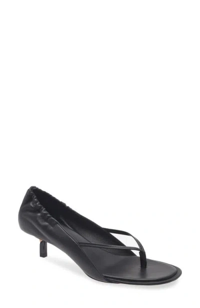 Jacquemus Nu Pieds B Open Toe Kitten Heel Sandals In Black