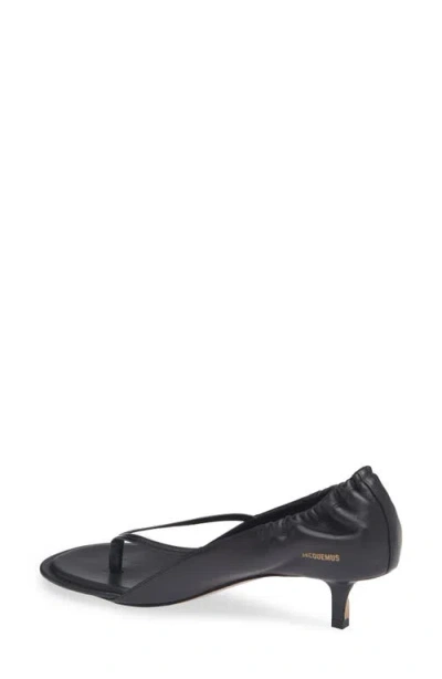 Jacquemus Nu Pieds B Open Toe Kitten Heel Sandals In Black