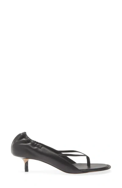 Jacquemus Nu Pieds B Open Toe Kitten Heel Sandals In Black