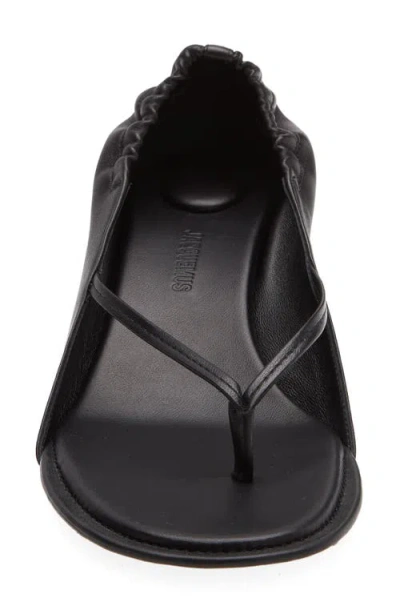 Jacquemus Nu Pieds B Open Toe Kitten Heel Sandals In Black