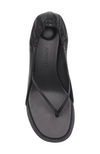 Jacquemus Nu Pieds B Open Toe Kitten Heel Sandals In Black