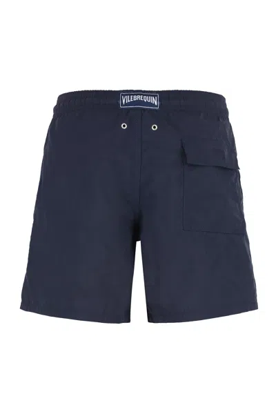 Vilebrequin Recycled Nylon Swim Shorts With Elastic Waistband In Blue